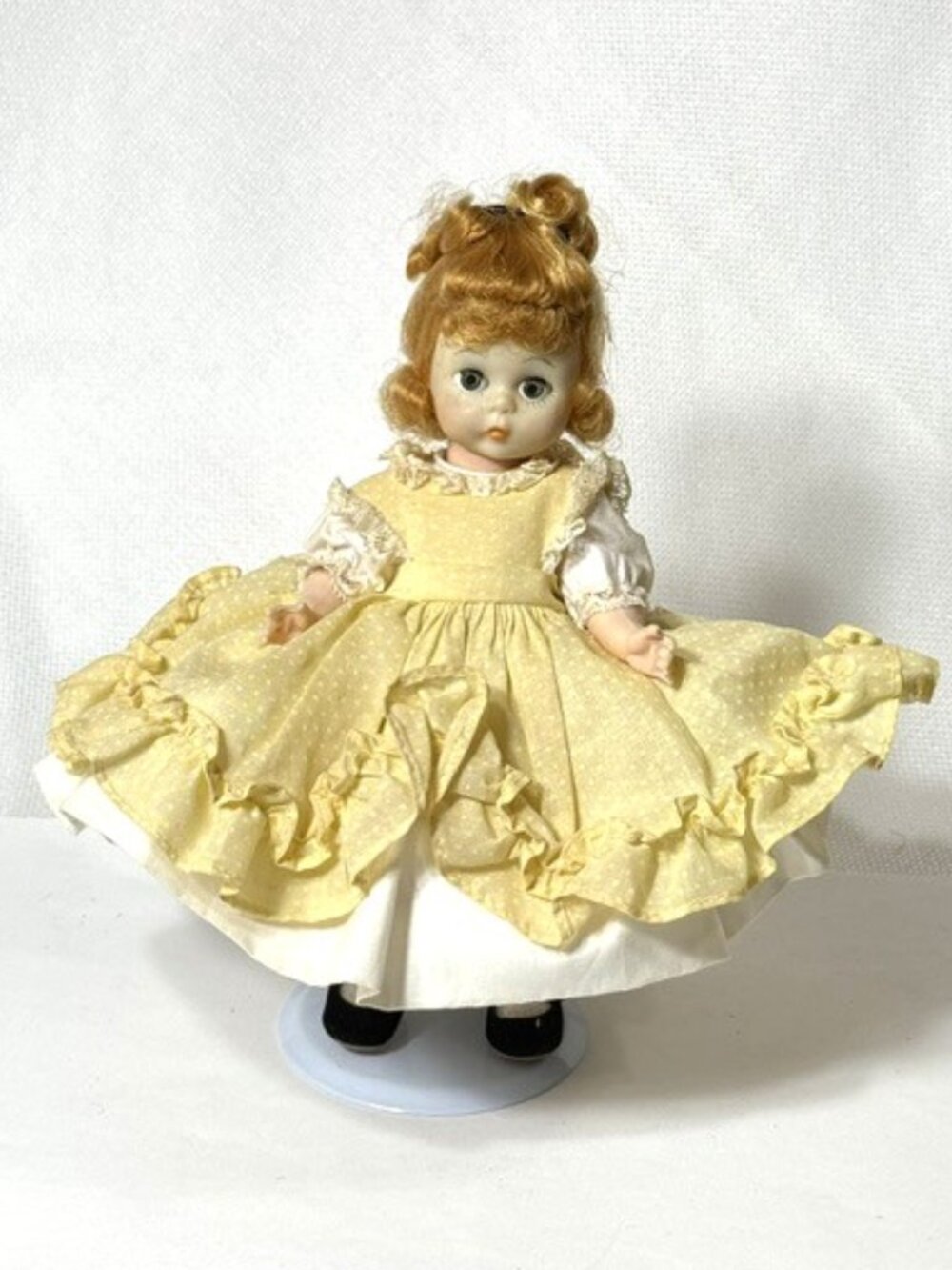 Madame Alexander-kins restrung bent knee 8" Amy Little Women doll with stand